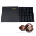 Cardboard Print Black Chocolate Box with Inlay